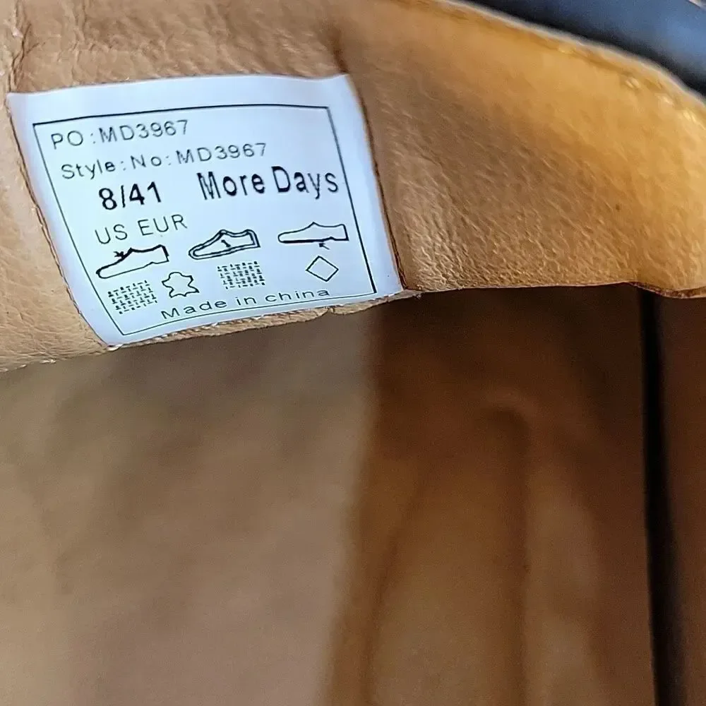 BRAND NEW MORE DAYS SUEDE ALMOND TOE SLIP-ON WOMEN